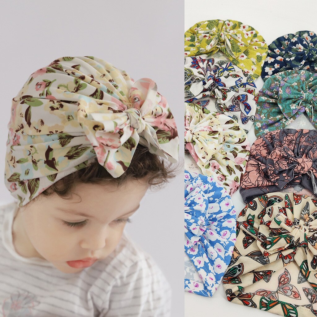 bonnet bebe fille Bonnet élastique à gros nœud pour bébé fille, bandeau pour -né, Bonnet, accessoires pour enfants de 0 à 3 ans