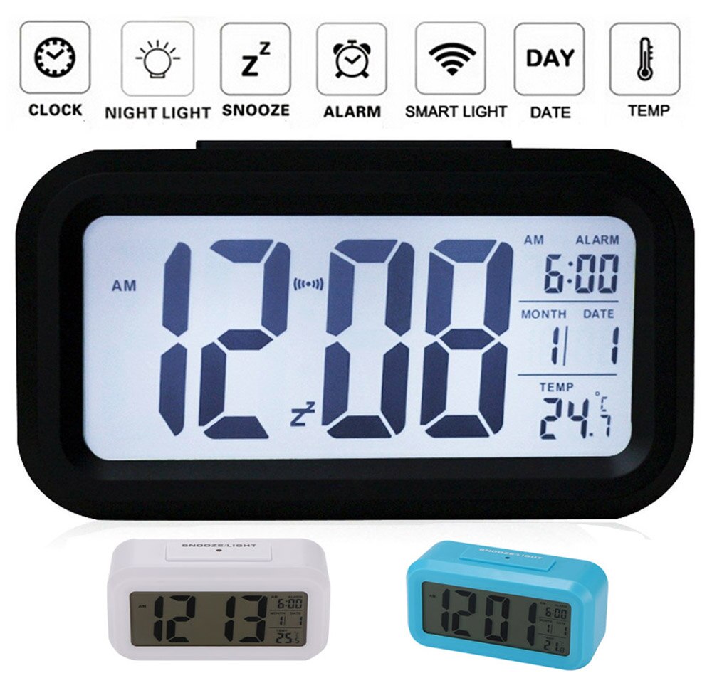 Original LED Digitale LED-wecker-hintergrundbeleuchtung Schlummern Stumm Kalender Weiche Lcd-hintergrundbeleuchtung Mit Thermometer Tabelle Elektronische Uhren