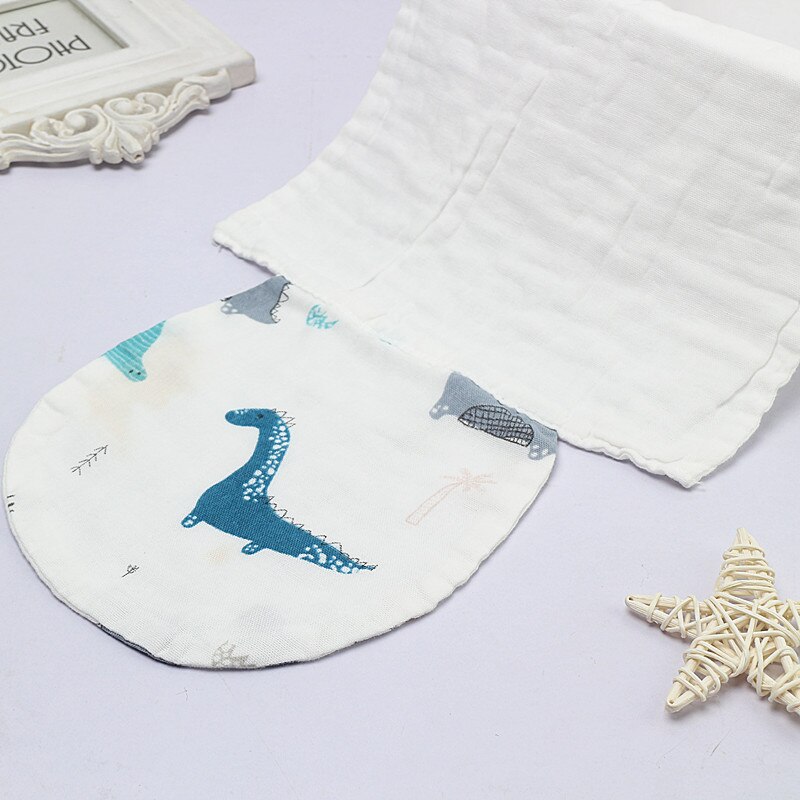 Tecknad fågel kanin elefant djur bebis spädbarn handduk svettabsorberande torkduk bomull dagis svettabsorberande handduk: Dinosaurie
