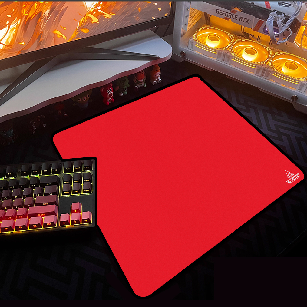 Control Mauspad Gamer 450x400mm Professionelle E-Sport Mauspad Gaming Speed Mousepad Reine Farben Tischpads Gummi Schreibtisch Matte: XXL / Rot