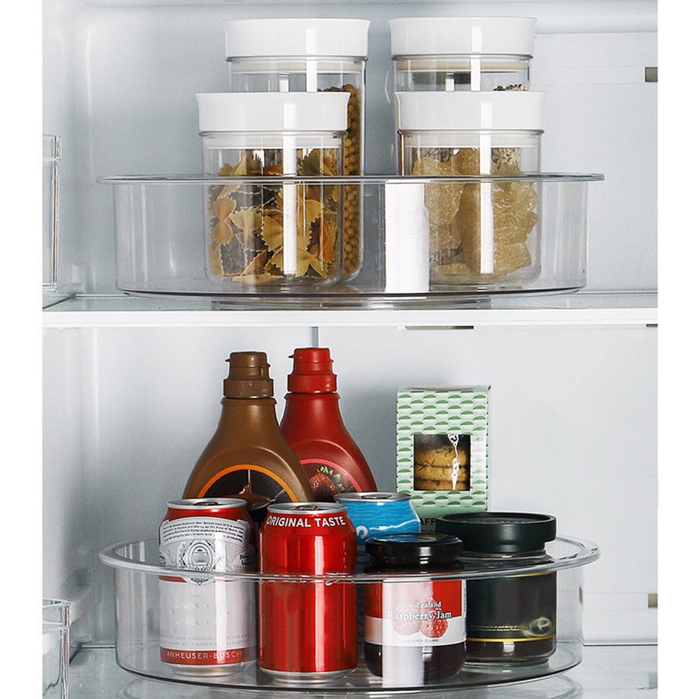 Turntable Storage Bin Practical Plastic Storage Box Of Tea Sweeteners And More Turntable Spice Rack For The Kitchen Cupboard Or