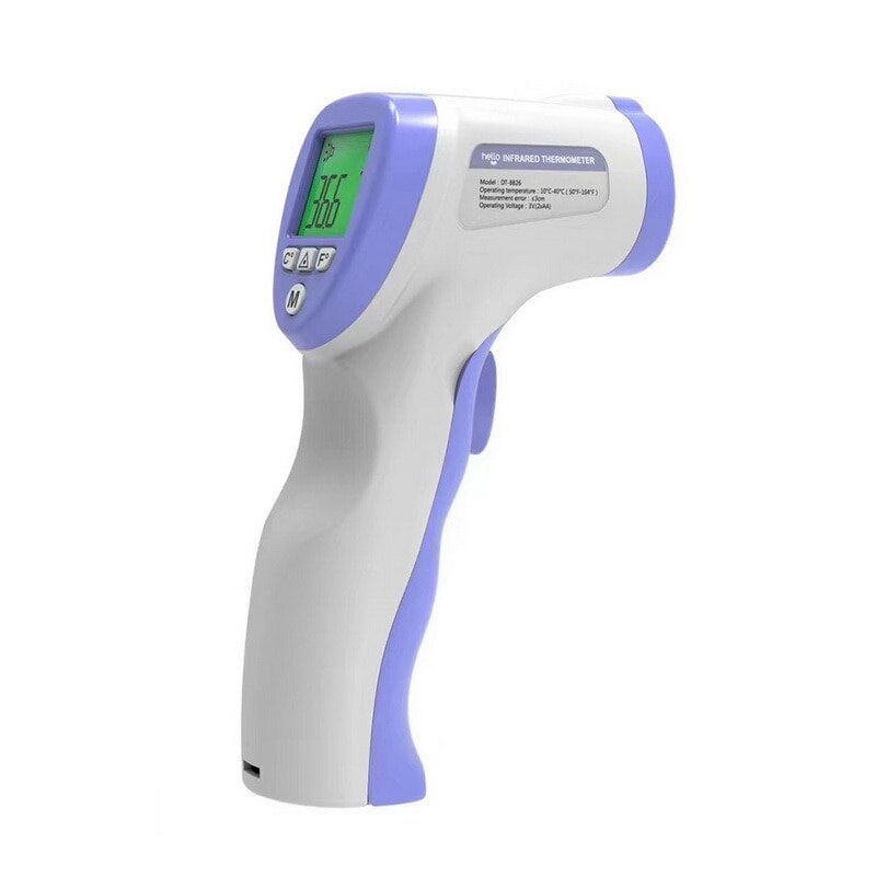 TM-T1601 LCD Infrared Thermometer Non-contact Digital Pyrometer Temperature Point 32~42.9℃: DT8826 purple