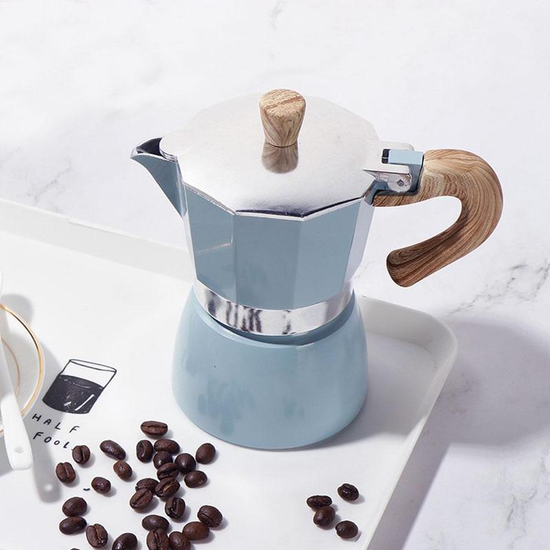 Kaffebryggare perkolator gryta spis topp italiensk stil espressoböna 150/300ml moka gryta kaffekanna