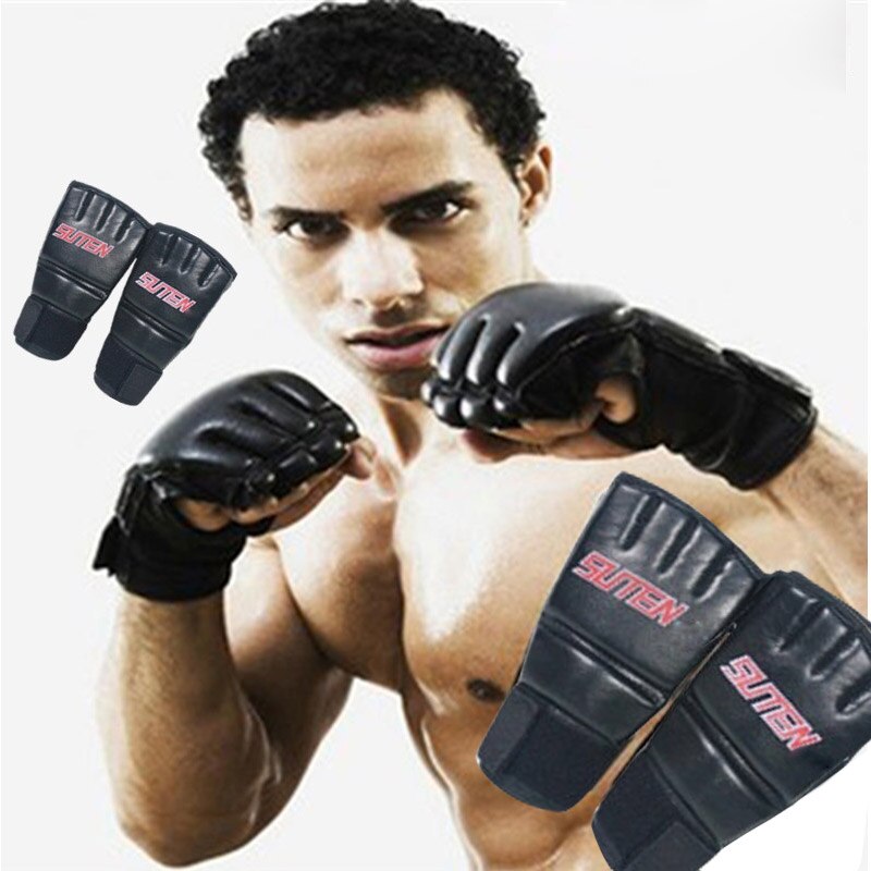 Pu Leather MMA Muay Thai Training Punching Bag Mitts Sparring Boxing Gloves Gym LDF668: Default Title
