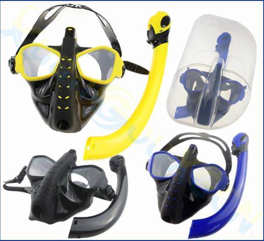 alien adult scuba Diving equipment set silicone full dry Snorkel +diving mask +PP box swimming Goggles glasses Breathing Tube