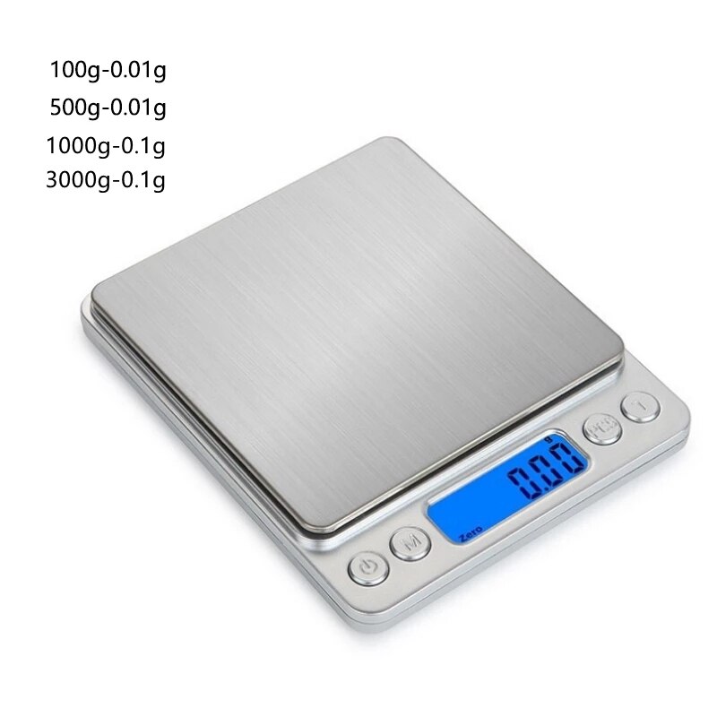 0.01g/0.1g Precision LCD Digital Scales 500g/1000/3000g Mini Precision Backlight Electronic Grams Weight Balance Scale