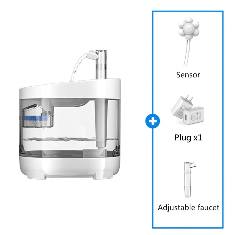 Cat Water Fountain with Faucet Automatic Dog Water Filter Dispenser Clear Faucet Drinker for Cats Pet Drinking Bowl Auto Feeder: Smart kit A / EU