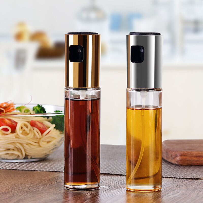 Flacone spray da cucina a spinta barbecue bottiglia spray per olio d'oliva bottiglia per condimento aceto salsa di soia spray oliatore strumento per insalata da cucina