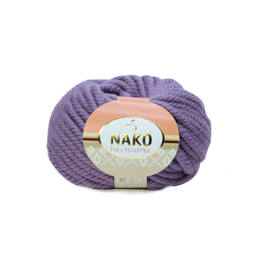 Wool Knitted Yarn - 16 Color Options - 30 Meters(100gr) - Knitting Yarn Ball - Nako Pure Wool Plus - Cardigans - Sweaters - Shawls - Beanie - Scarf - Berets - Poncho - Autumn - Winter - DIY: 10506