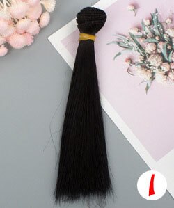 1pcs 15*100cm Doll Accessories Straight Synthetic Fiber Wig Hair For Doll Wigs High-temperature Wire: 1