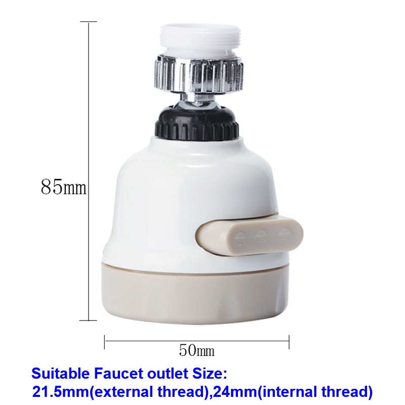 Zhangji 3 Modes Faucet Aerator 360 Degree Rotating Flexible WaterSaving High Pressure Filter Adapter Sprayer Kitchen Accessories