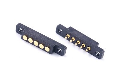 POGO PIN Spring Pin Connector 5P 2.54 Mm Male and Female Socket Plug-in Board with Screw Hole Installation: Female withou spring