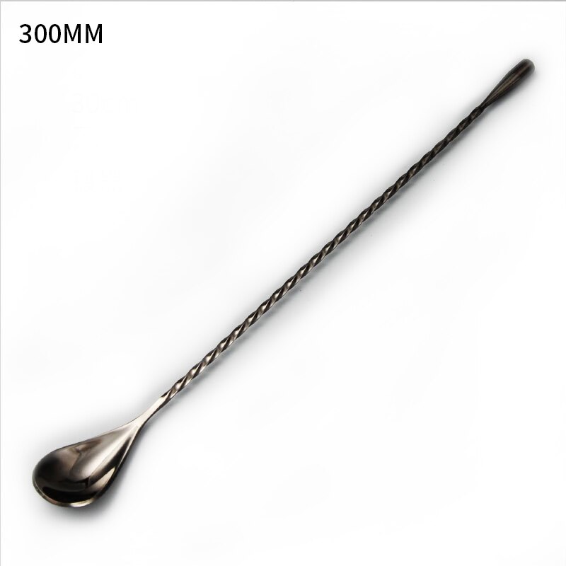 Stainless Steel Water Bar Spoon Fine Thread Bar Spoon Cocktail Stirring Bartending Bar Teardrop Bar Mixing Spoon: Blue