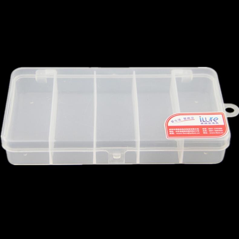 Portable 5 Compartments Sea Fishing Boxes Fishing Tackle Box Fishing Lures Storage Box Fishing Tool for Outdoor Fishing