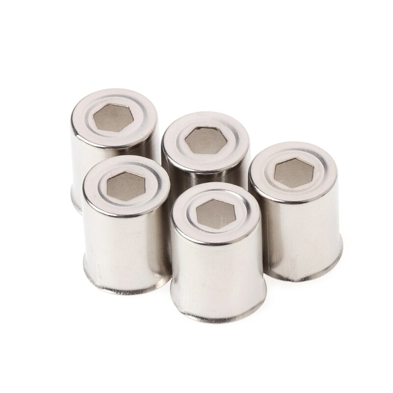 13 Mm Diameter Stalen Cap Magnetron Vervanging Ronde Gat Magnetron Silver Tone 14.5 Mm Diameter 5 Stks/set