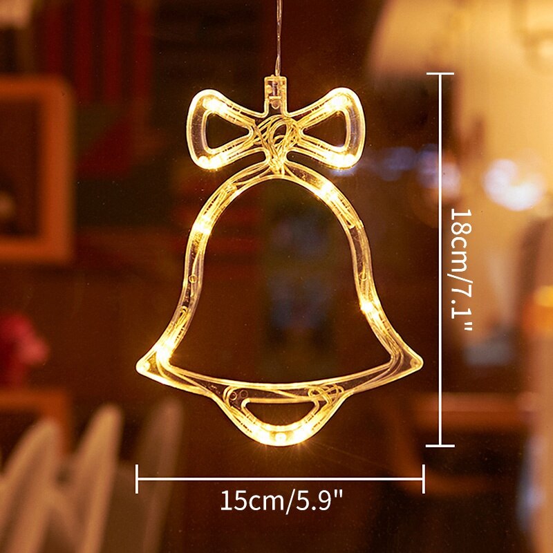 Christmas Snowfake Bell Lights Festoon Led String Lights Star Garland on Window Curtain Tree Decoration Halloween Wedding Light: Bell