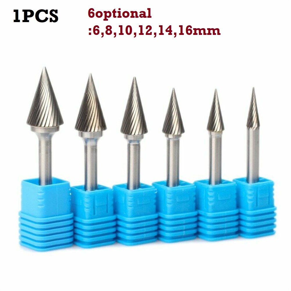1pc 6mm Carbide Rotary Tool Burr File Single Cut Tree Wear Nail Drill Bit 1/4inch Welding Parts Cleaning Drill Bit