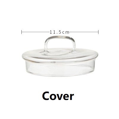 Nordic Heat-Resistant Glass Storage Jars with Cover Flamingo Candy Ice Cream Storage Bottles Kitchen DIY Salad Transparent Bowl: Cover