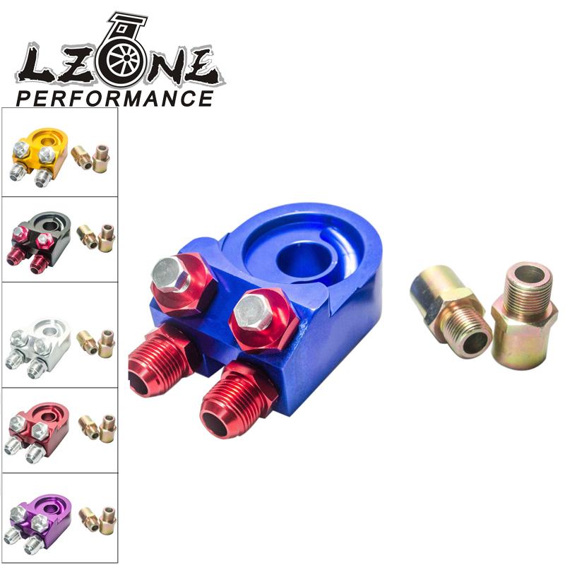 LZONE-aluminium filtre à huile sandwich adaptateur refroidisseur d'huile adaptateur SANDWICH TURBO t3 t4 plaque moteur 10AN JR6723