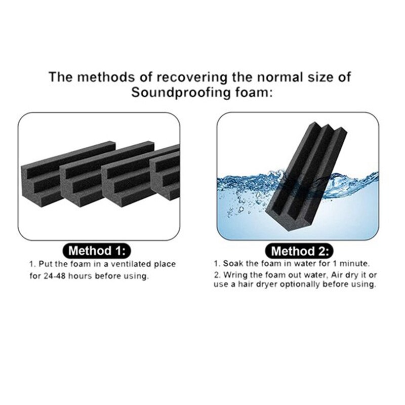 Acoustic Wedge-Shaped Studio Foam Corner Block Facing Corner Wall, Suitable for Studio or Home Theater (Pack Of 8)