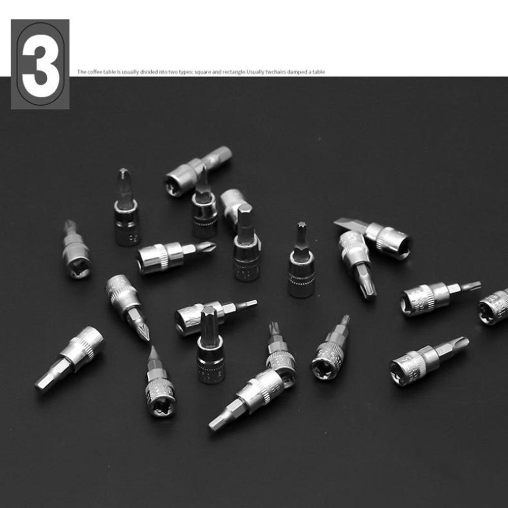 46-Piece Auto Repair Kit Tool Car Maintenance Car Sleeve Car Repair Kit Set Chrome Vanadium Steel BLACK