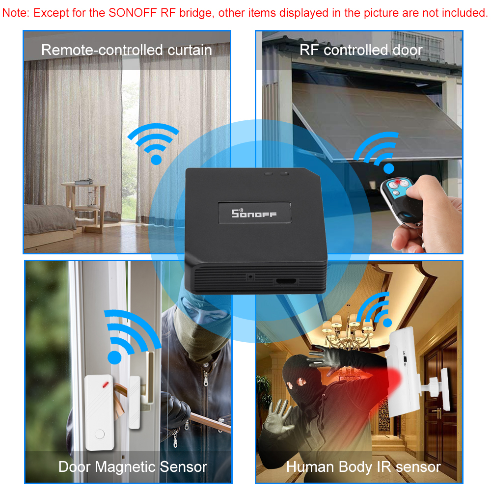 Sonoff RF Brücke WiFi 433 MHz Ersatz Smart Home Automation Universal Schalter Intelligente Domotica Wi-Fi Remote RF Controller