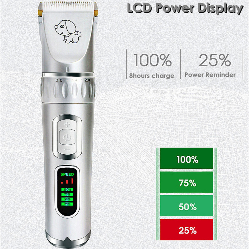 Hundeklippere kattehårklipper pleje dyr kæledyrsbarbermaskine trådløs lydløs hundehårtrimmere fjerner usb elektrisk hårklippermaskine