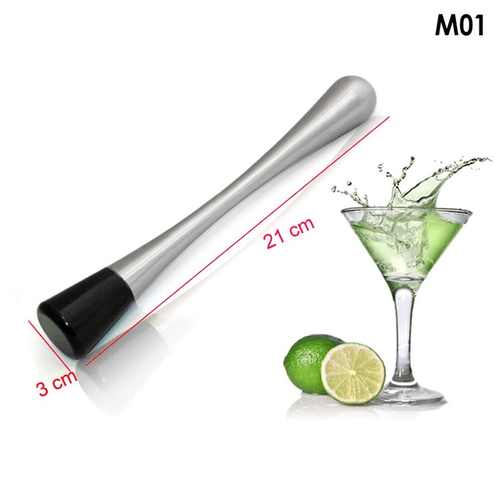 Rvs Muddler Cocktail Muddler Bar Tool Ice Fruit Stamper: M01