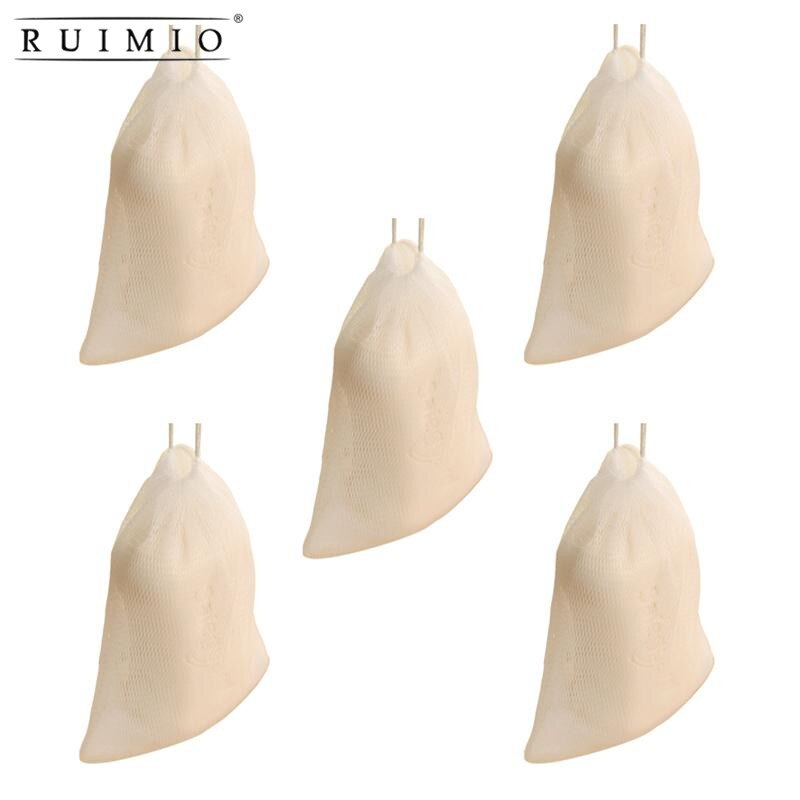 5pcs Soap Saver Pouch Bubble Foam Net Handmade Soap net Mesh Bag Exfoliating Mesh Body Facial Cleaning Tool