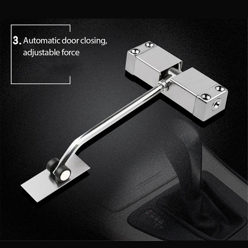 Automatic Mounted Spring Door Closer Adjustable Speed Surface Self Closing Home Deurdranger Door Closing Equipment Mute Hardware