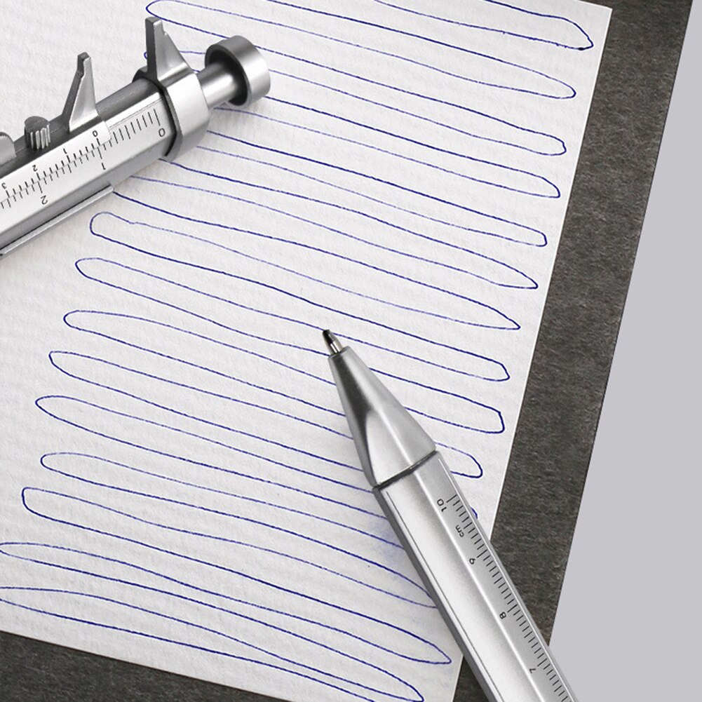 Vernier Caliper Roller Ball Pen Stationery Ball-Point Pens Measuring Gauging Tools Multifunction Gel Ink Pen Measuring Accessory
