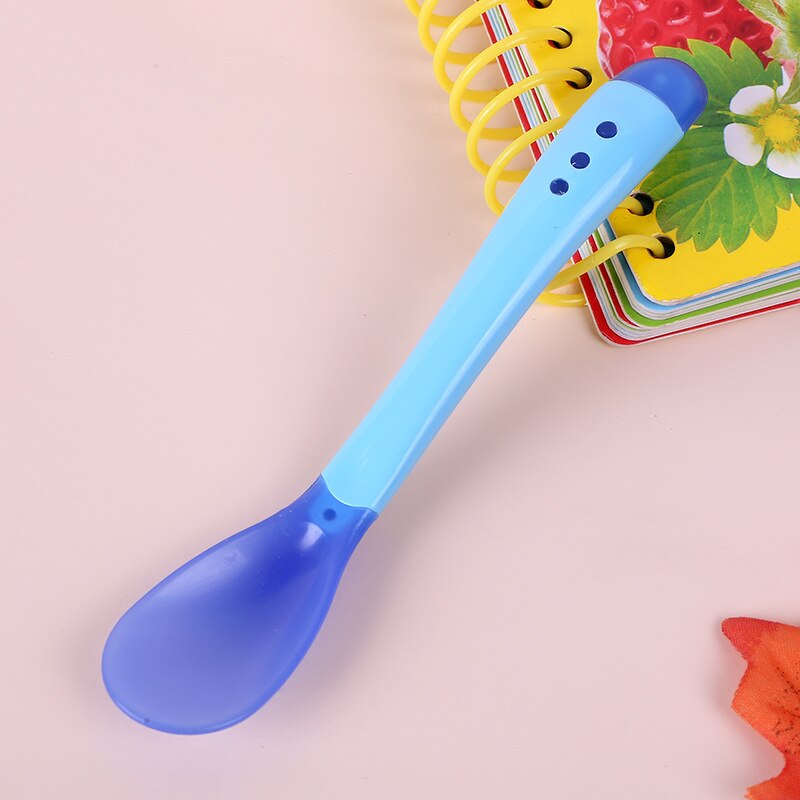Temperature Sensing Spoon for Baby Safety Infant Feeding Spoons Fork Kids Children Boy Girl Toddler Flatware