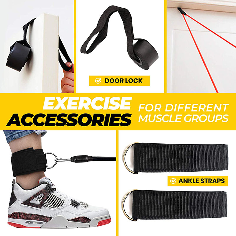 11 Stück/einstellen Zugseil, Widerstandsbänder, tragbare Fitnessgeräte, Knöchelgurt, Brustexpander, elastisches Übungsband