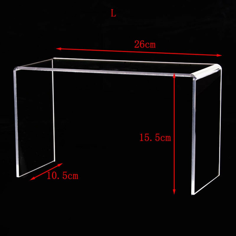 High Clear Acrylic Jewelry Display Stand Wallet Holder Toy Mobile Watch Bag Shoes Display For Window Multifunction Display: L