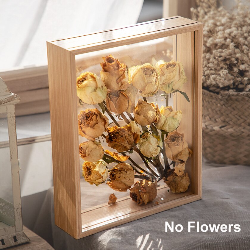 4cm Deep Shadow Box Frames Bouquet Display Flower Case Deep for Crafts 3D Picture Memorabilia Memory Transparent Photo Frame: 20 inch / Red