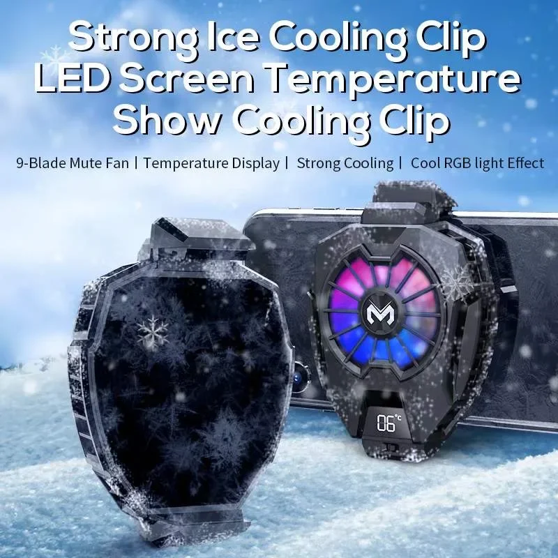 MEMO enfriador de teléfono móvil DL05, ventilador de refrigeración con abrazadera trasera, radiador para iPhone, sistema de refrigeración para juegos, teléfonos inteligentes, tabletas, disipador de calor frío