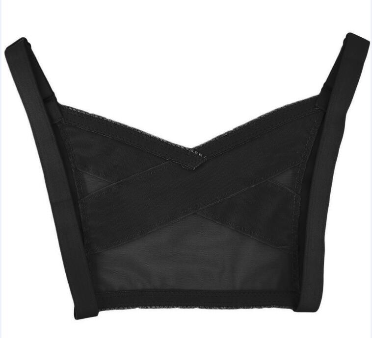 2 kleur Verstelbare Houding Corrector Brace Netto Ademende Rug Wervelkolom Ondersteuning Riem Bultrug Schouder Vrouwen Houdingscorrectie Riem: Black / M