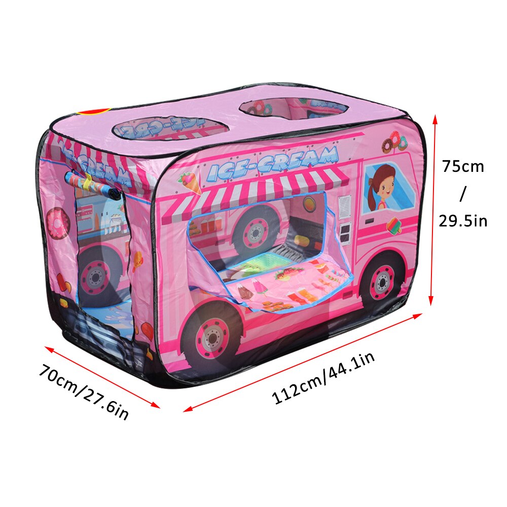 Kinder Kinder Zelt Popup Spielen Zelt Spielzeug Outdoor Faltbare Spielhaus Feuer Lkw Polizei Auto Spiel Haus Bus Zelt Indoor Outdoor spiel: Ice Cream