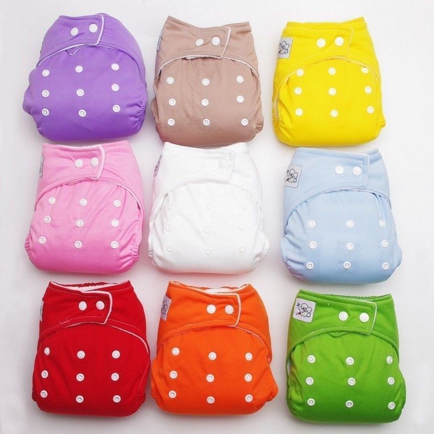 Verstelbare Herbruikbare Baby Kids Jongens Meisjes Doek Luier Luiers 1Pc Wasbare Solid Casual Katoen Kinderen Kind luiers