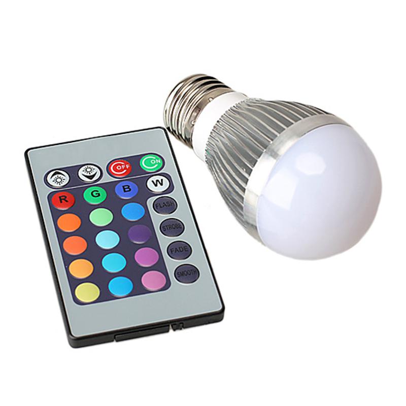 5 w RGB LED Lamp E27 Energiebesparing 85-265 v LED Spot Light 16 Kleurverandering met IR afstandsbediening Stage Light Magic LED Lamp