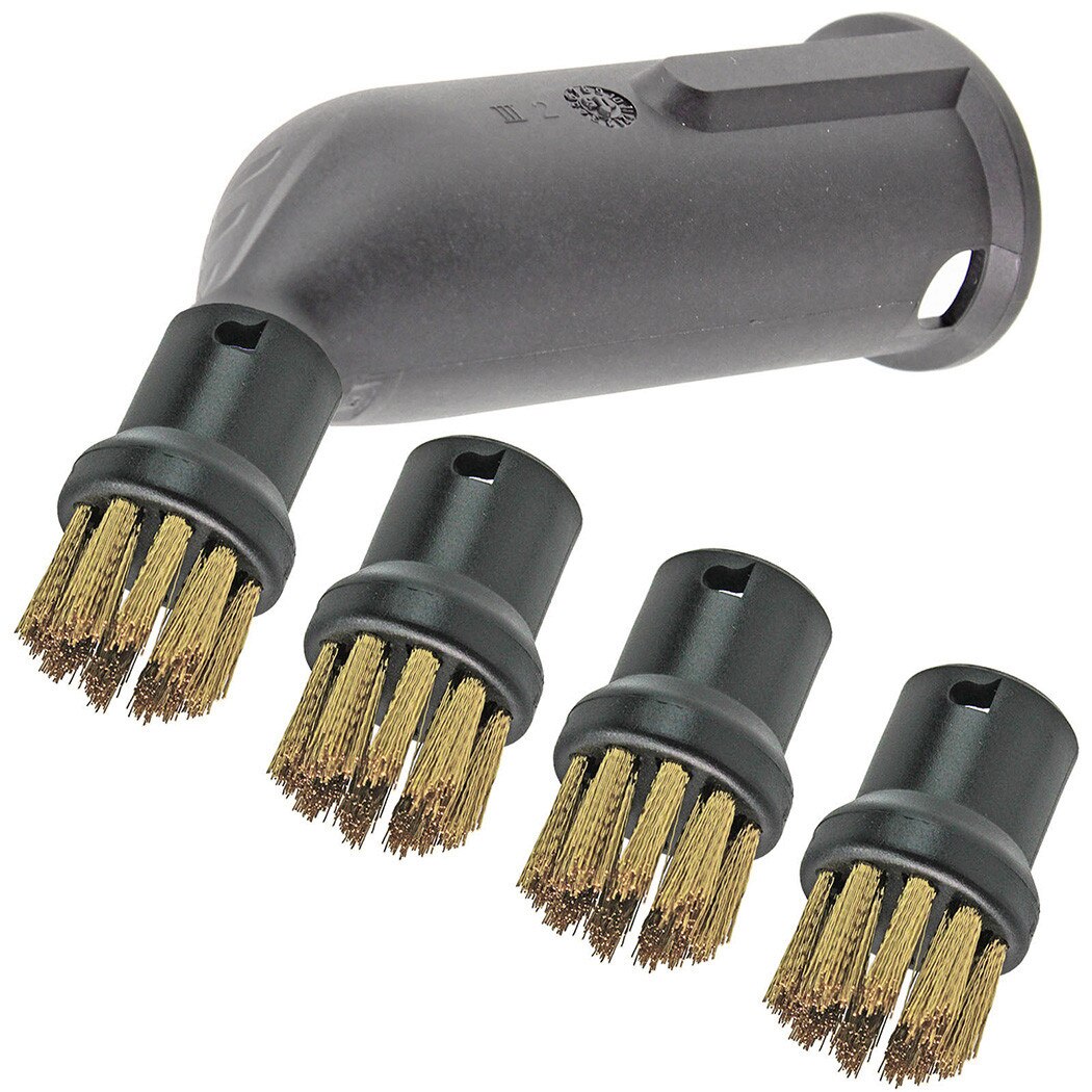 5pcs/set Compatible Wire Brush Nozzle Attachment For KARCHER Steam Cleaner Brush Nozzle + Wire Brushes SC1010 SC1.010 SC1020