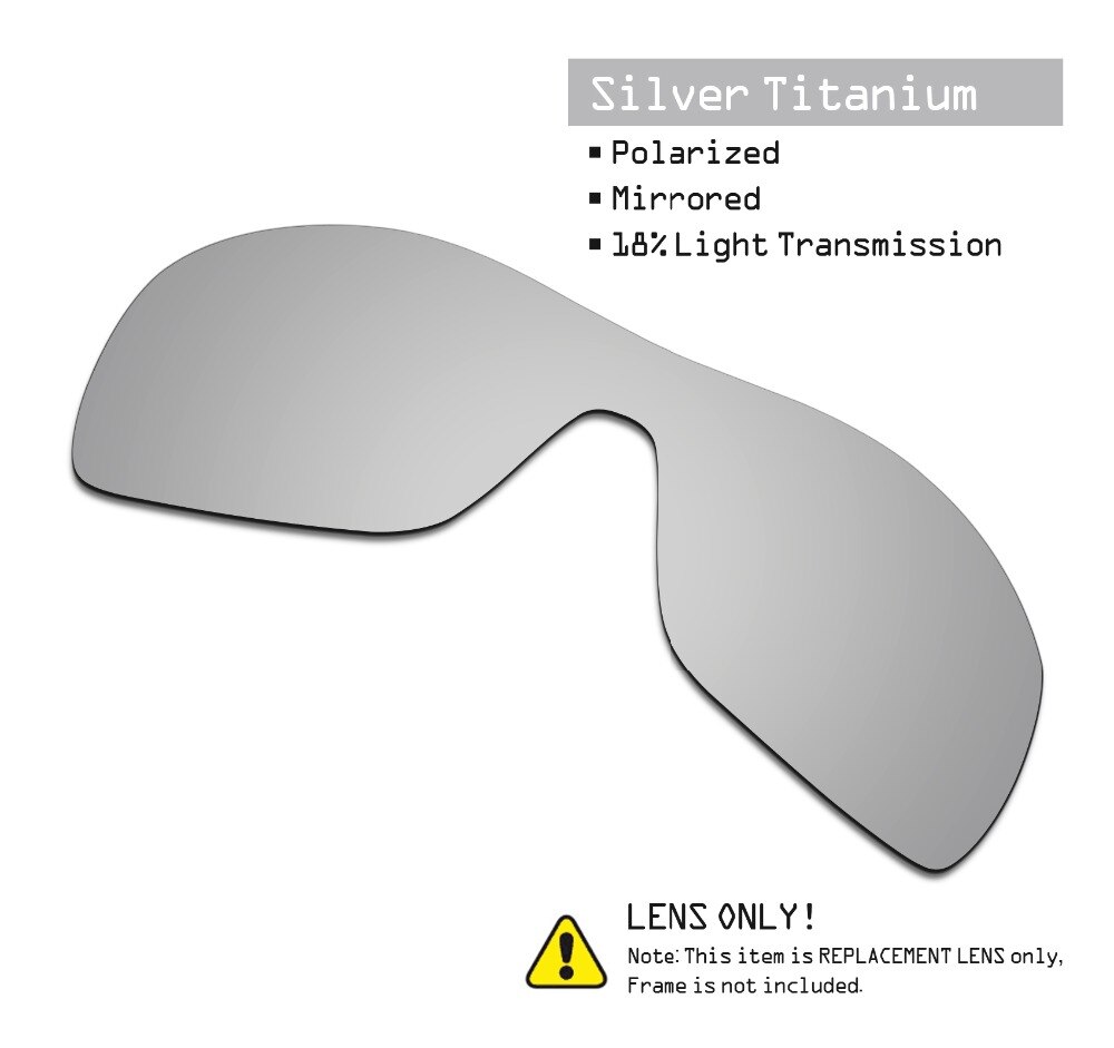 Smartvlt 2 stk. polariserede solbriller udskiftningslinser til oakley batwolf isblå og sølv titanium