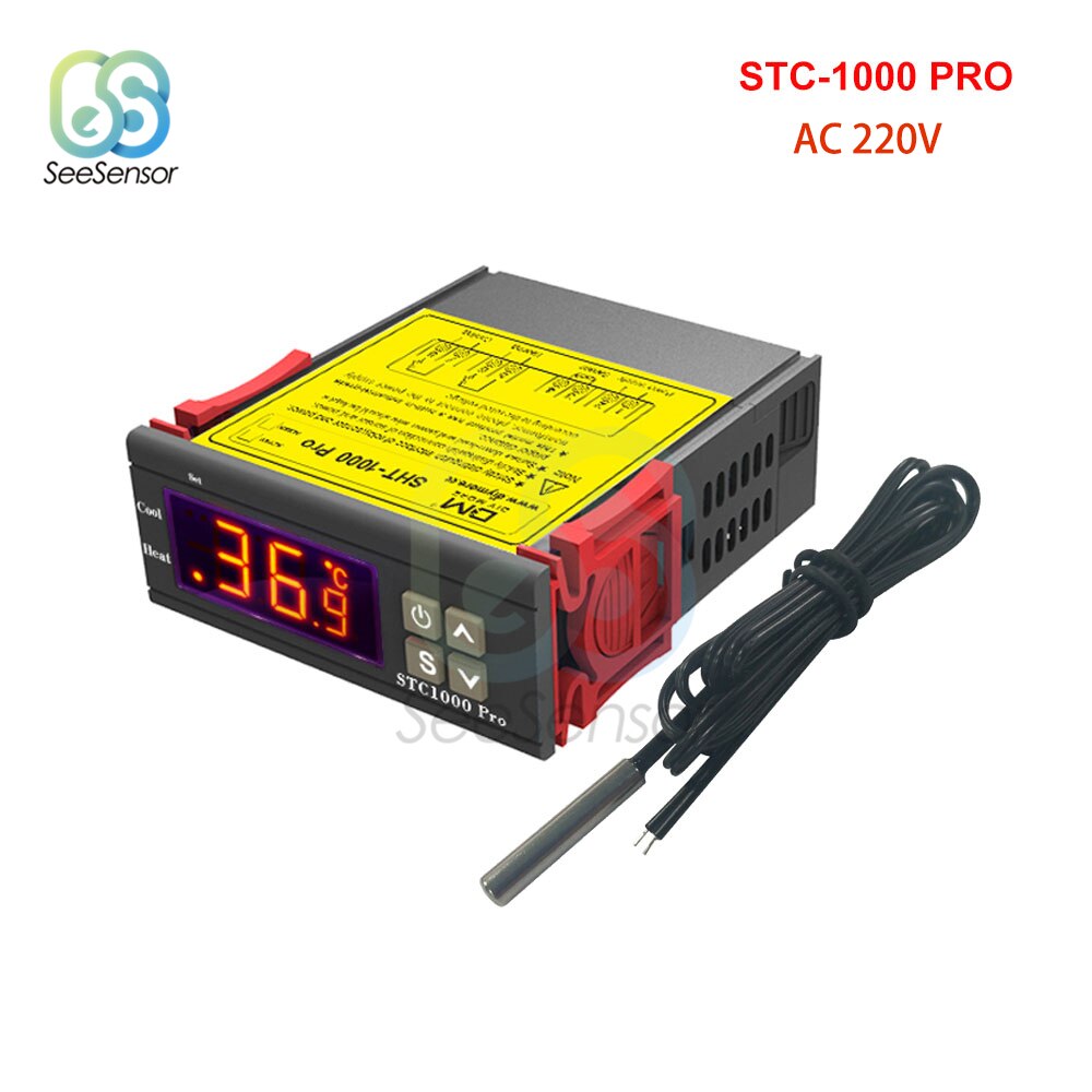 STC-1000 STC 1000 LED Digital Thermostat für Inkubator Temperatur Regler Temperaturregler Relais Heizung Kühlung 12V 24V 220V: AC 220V STC-1000 Profi