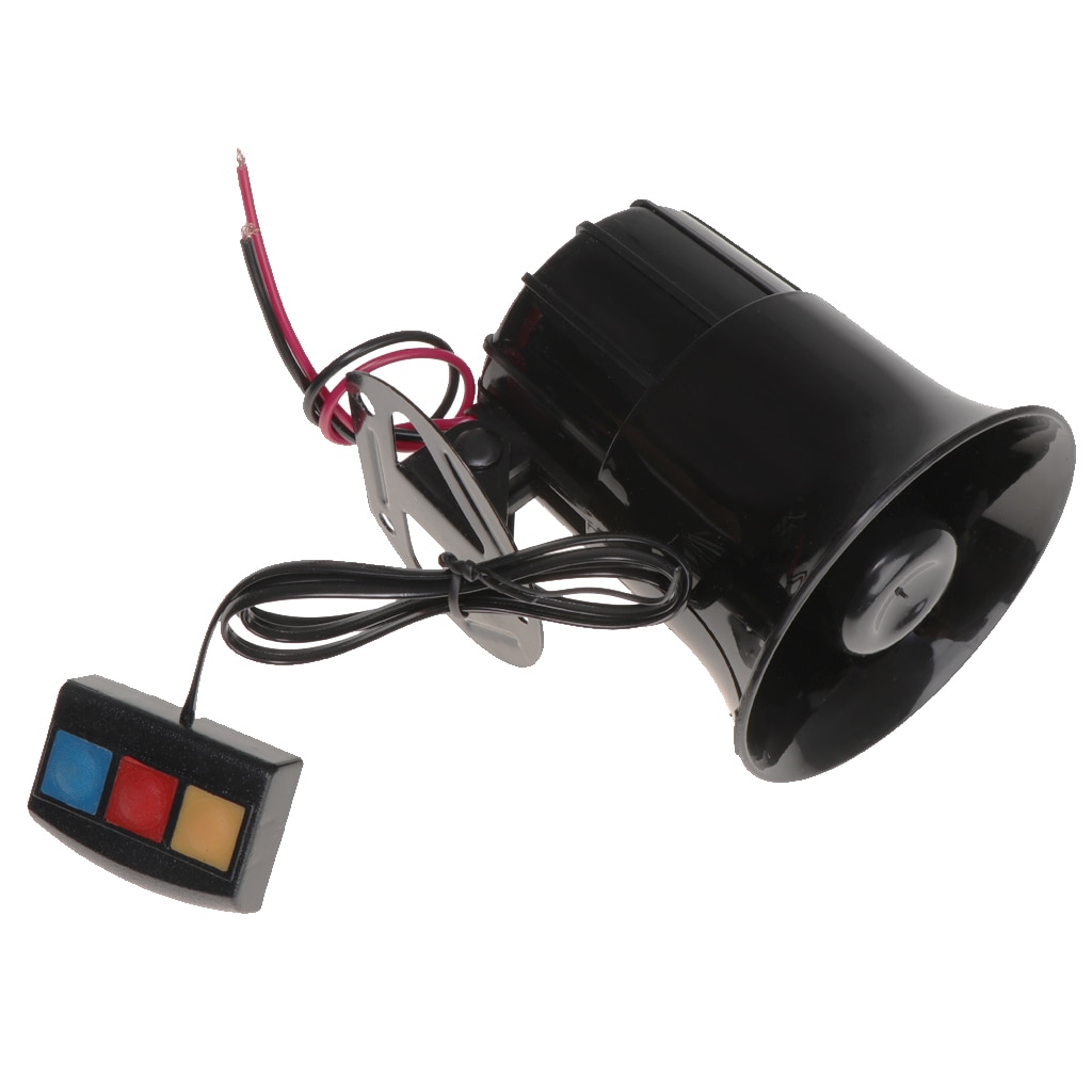 12V 30W 110dB Waarschuwing Alarm Luide Sirene Horn Voor Auto 3 Klinkt Tone PA Systeem