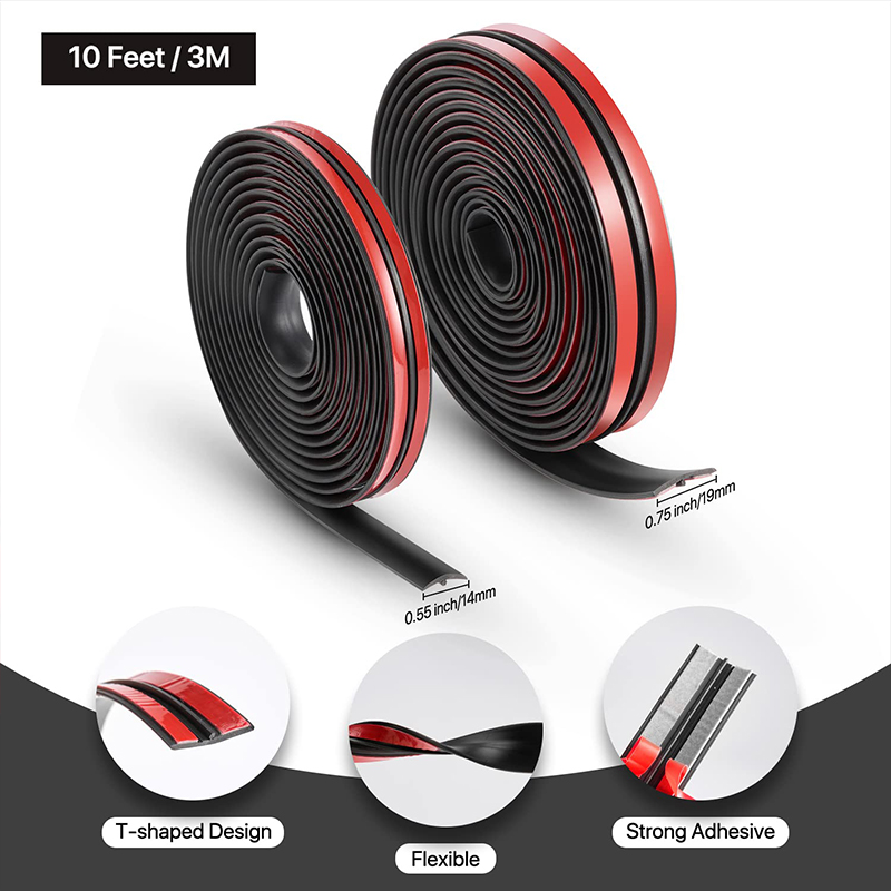 14/19Mm Rubber Auto Zeehonden Rand Afdichting Strips Auto Dak Voorruit Kit Protector Raam Afdichting Strips Geluidsisolatie tape