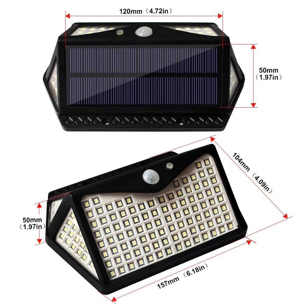 140 LED Solar Light Solar Lamp With PIR Motion Sensor Solar Powered Waterproof Wall Light For Garden Yard Path Decoration