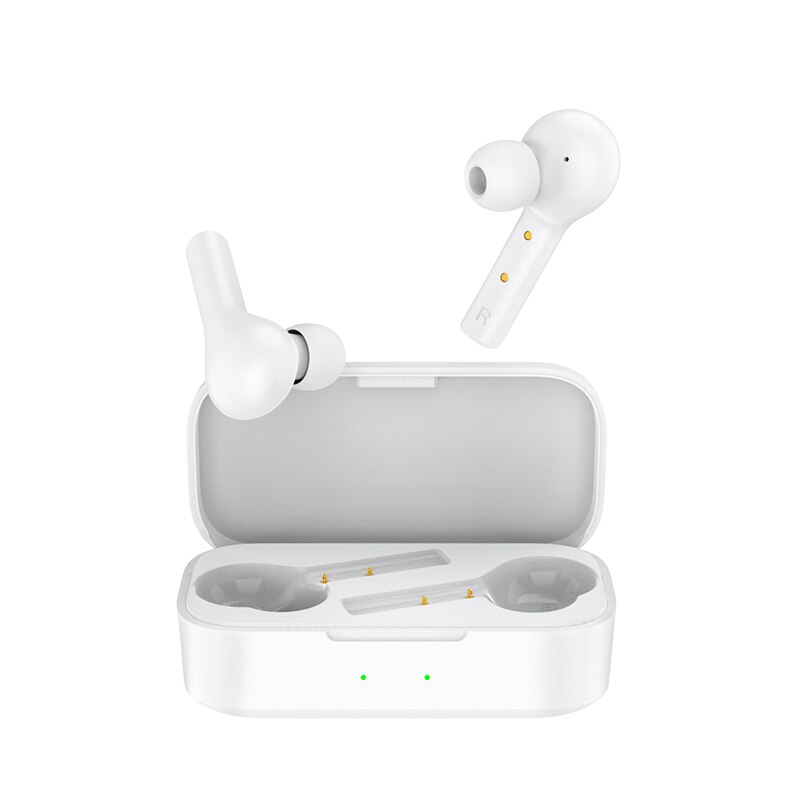 QCY T5-auriculares, inalámbricos por Bluetooth V5.0, auriculares estéreo de Control táctil con sonido HD y cargador de batería de 380mAh: QCY-T5-White