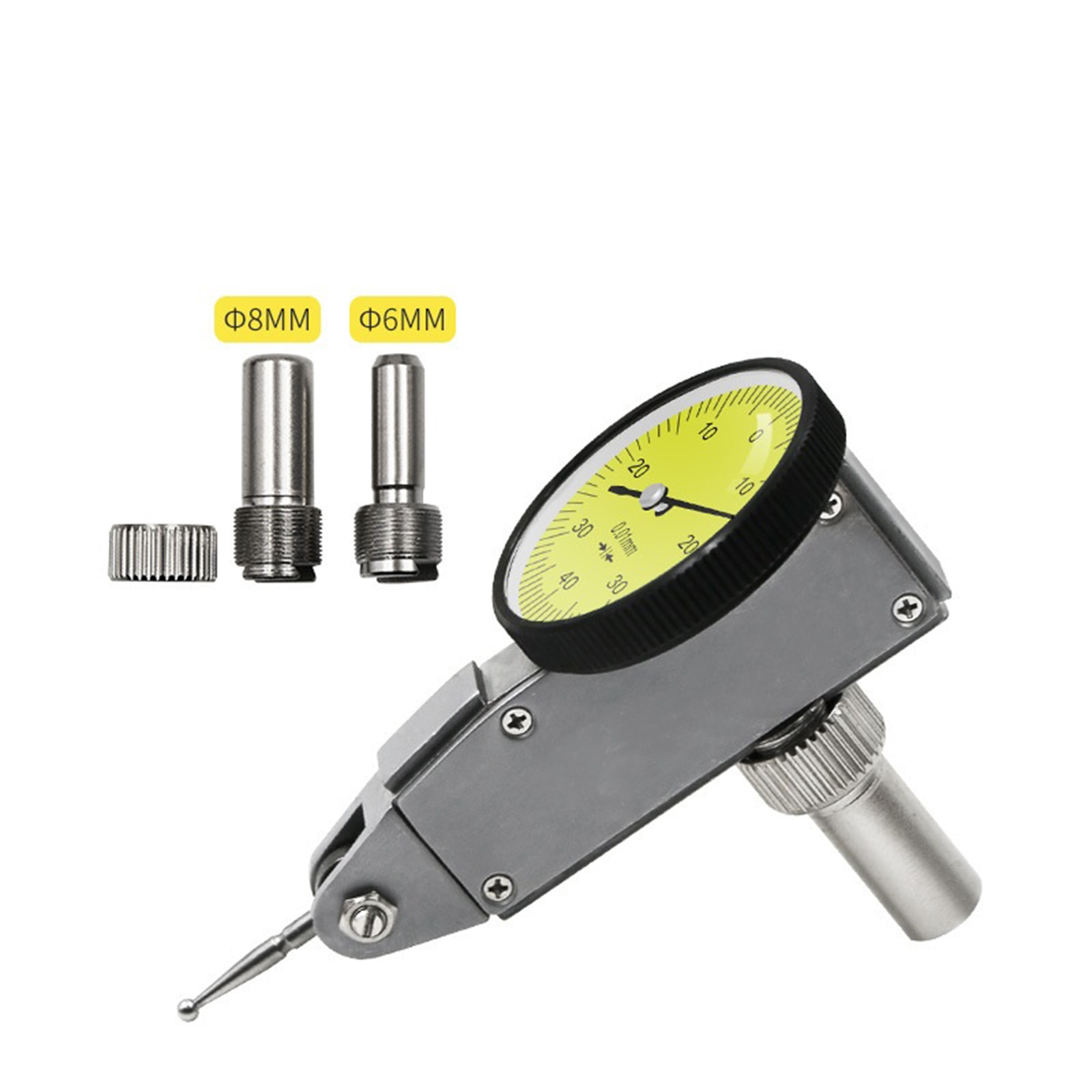 0-0.8mm Lever Indicator Display Analog Dial Lever Shockproof Test 0.01mm Dial Indicator Indicator Meter Dial Ruler Tool