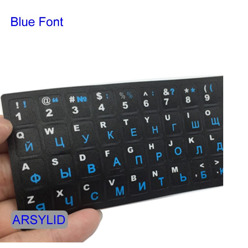 Standard Waterproof Russian Language Keyboard Stickers Layout with Button Letters Alphabet for Computer Keyboard Protective Film