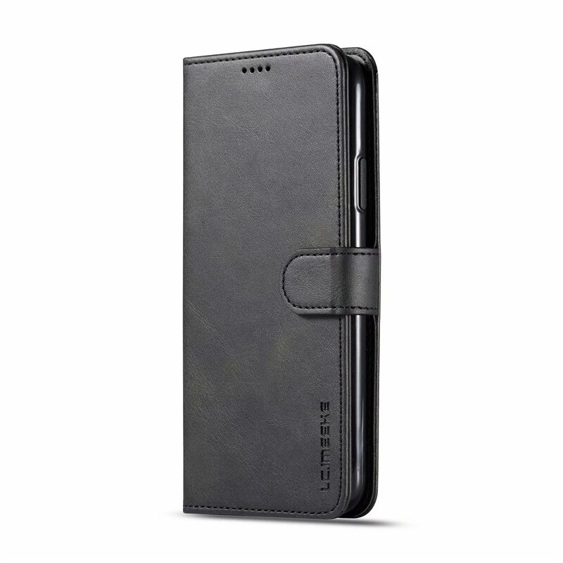 For iphone SE Case Leather Vintage Phone Case On iphone SE Case Flip Magnetic Wallet Case For iphone SE Cover Bag: Black